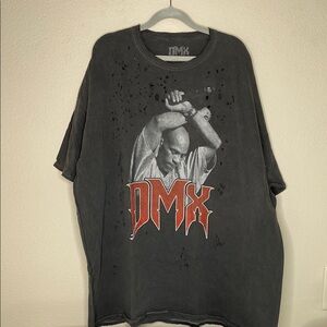 DMX Red Logo Distressed Tee Shirt NWT Size 3X